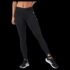 Sale adidas Alphaskin Badge Of Sport Logo Tight Black / White Svart