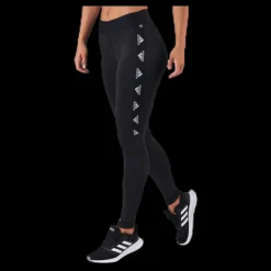 Sale adidas Alphaskin Badge Of Sport Logo Tight Black / White Svart