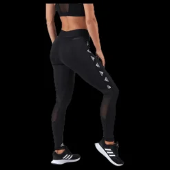 Sale adidas Alphaskin Badge Of Sport Logo Tight Black / White Svart