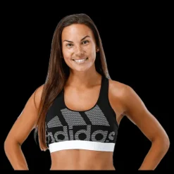 Outlet adidas Alphaskin Support Bra LG White/Black Svart