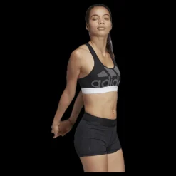 Outlet adidas Alphaskin Support Bra LG White/Black Svart