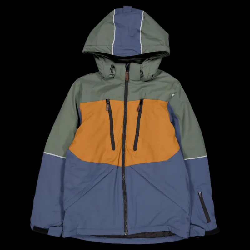 Outlet Lindberg Alpine Winter Jacket Green/blue Flerfärgad