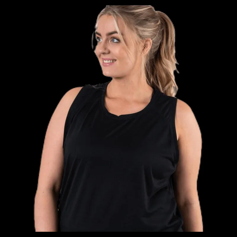 BLACC Alya Plus Size tank Black Svart