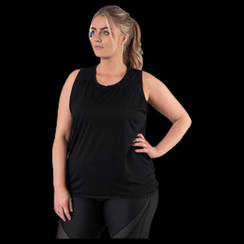 BLACC Alya Plus Size tank Black Svart