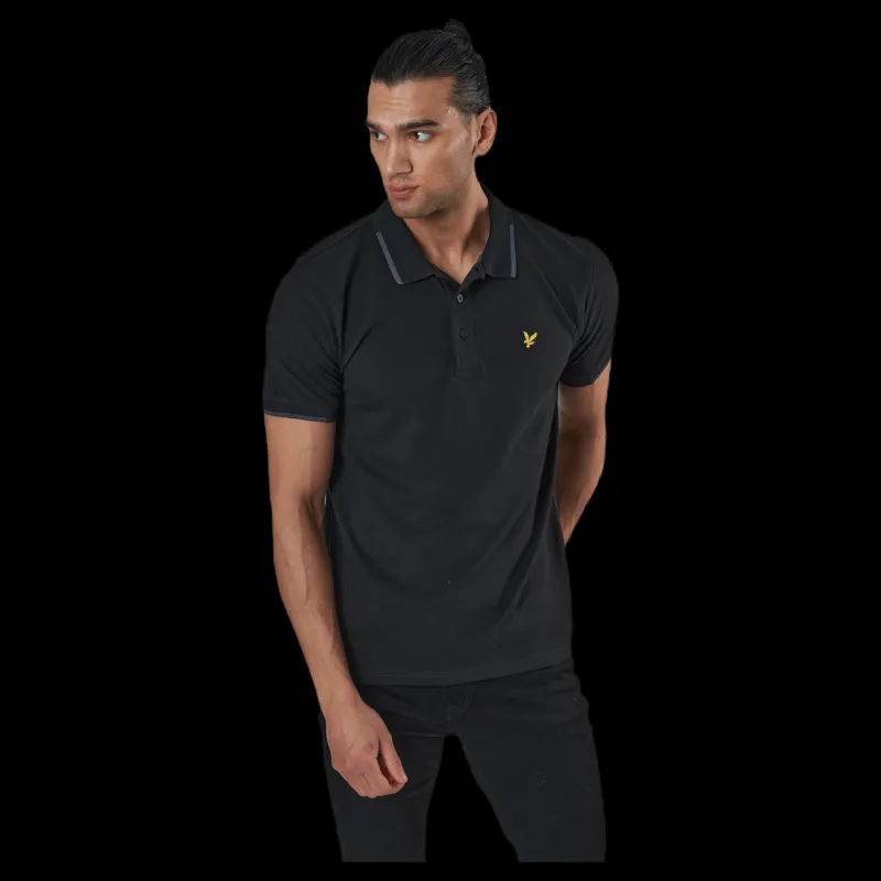 Discount Lyle & Scott Andrew Polo Black Svart