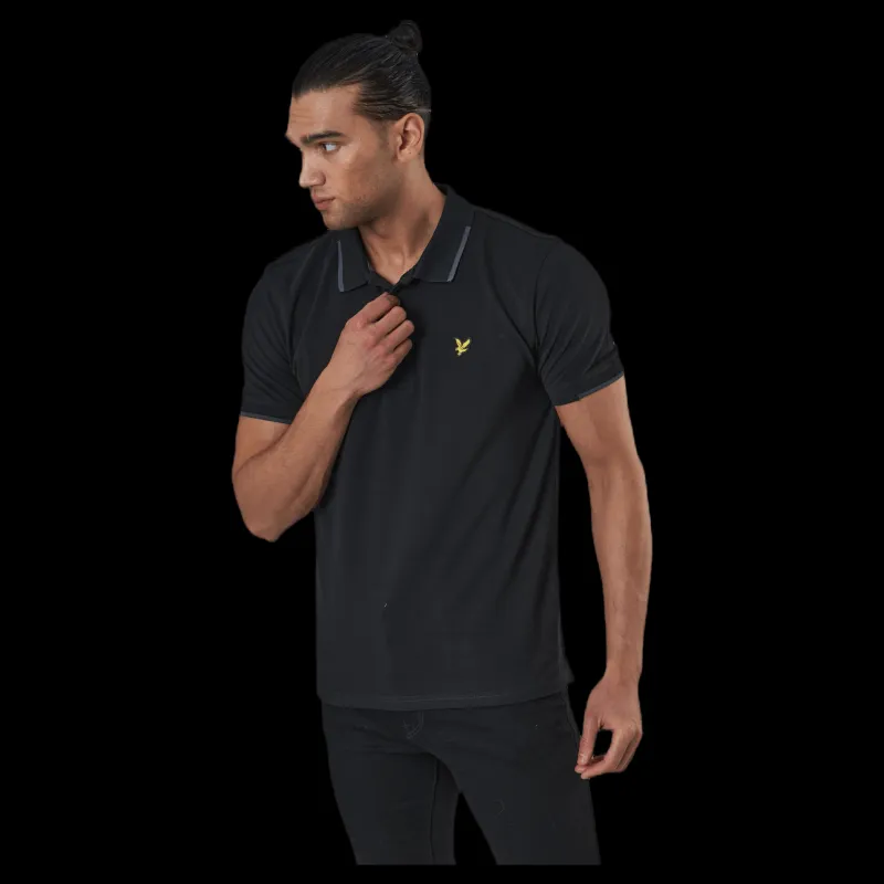 Discount Lyle & Scott Andrew Polo Black Svart