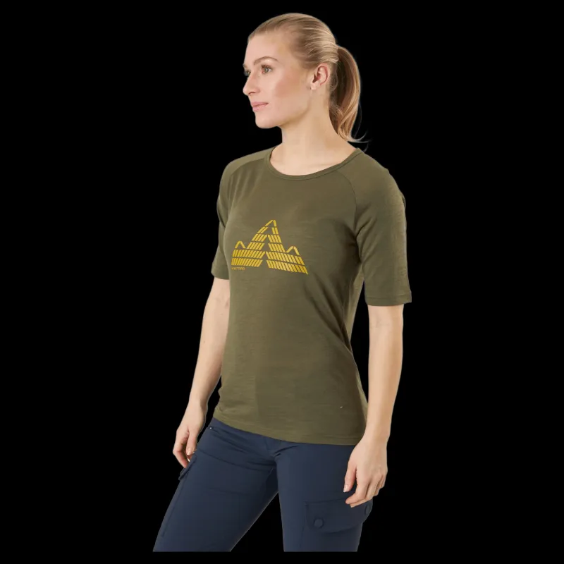 Kari Traa Ane Short Sleeve Tweed Grön New