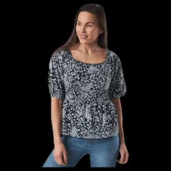 Outlet Pieces Anthea Ss Top Blue Blå