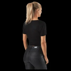 Clearance Only Arli S/S Knot Top Black Svart