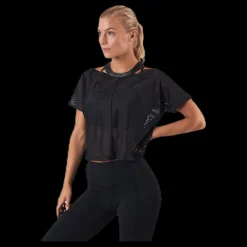Craft Asome Cropped Tee Black Svart Hot