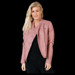 Discount Only Ava Faux Leather Biker Otw Pink