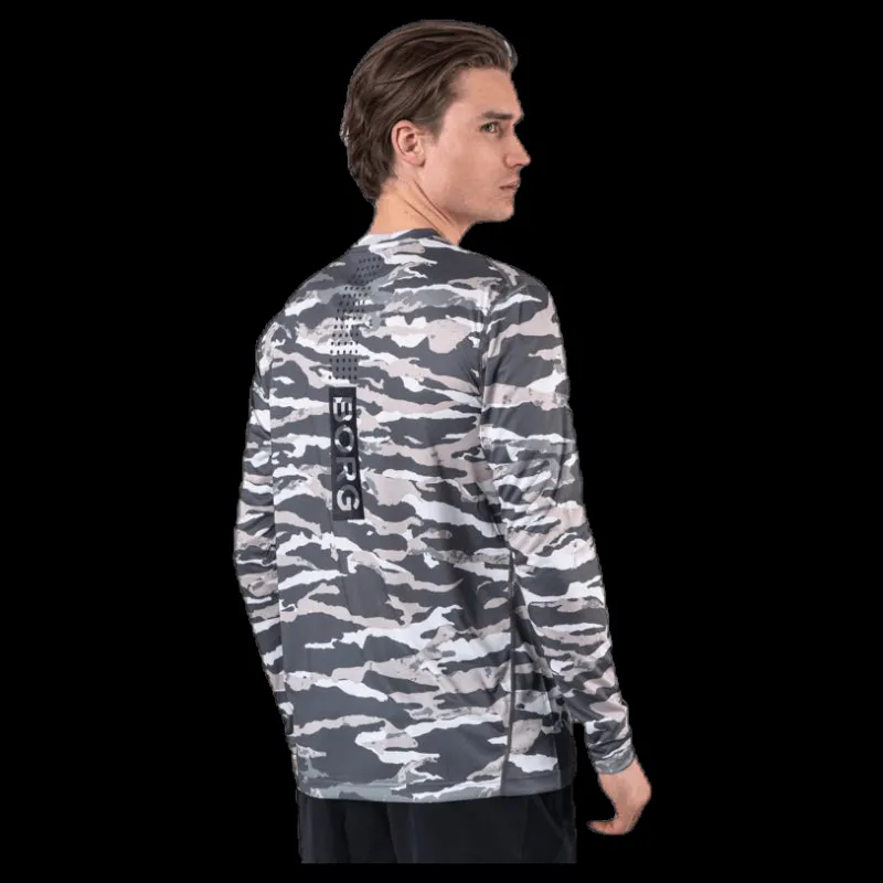 Björn Borg Axton LS Tee Green/Grey Grön och Grå Discount