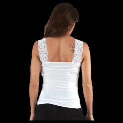 Pieces Barbera Lace Top White Vit