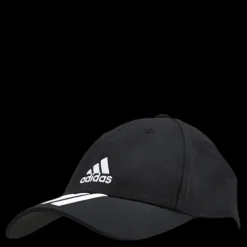 New adidas Baseball 3 Stripes Cap Cotton Twill Black / White / White Svart