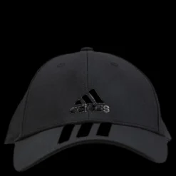 New adidas Baseball 3 Stripes Cap Cotton Twill Black / White / White Svart