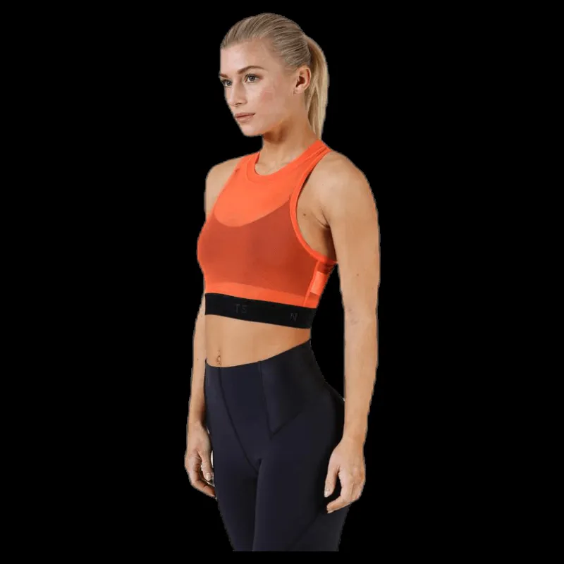 Nike Baselayer Crop Tank Orange Clearance