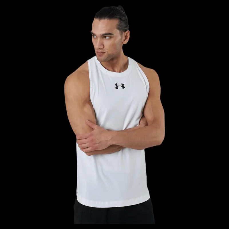 Under Armour Baseline Cotton Tank White Vit Outlet