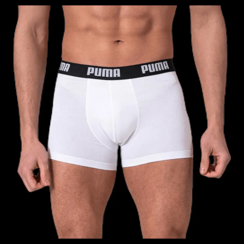 Outlet Puma Basic Boxer 2-Pack White/Black Vit och Svart