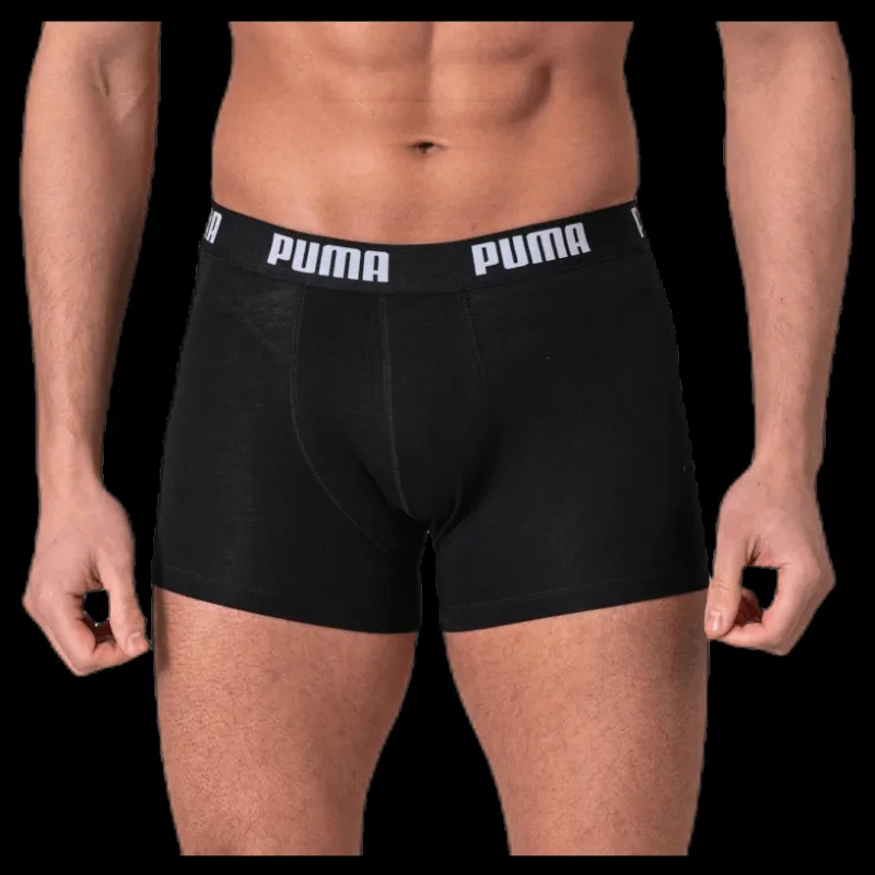 Outlet Puma Basic Boxer 2-Pack White/Black Vit och Svart