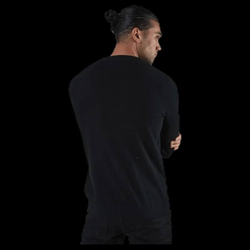 Jack & Jones Basic Knit Crew Neck Black Svart Hot