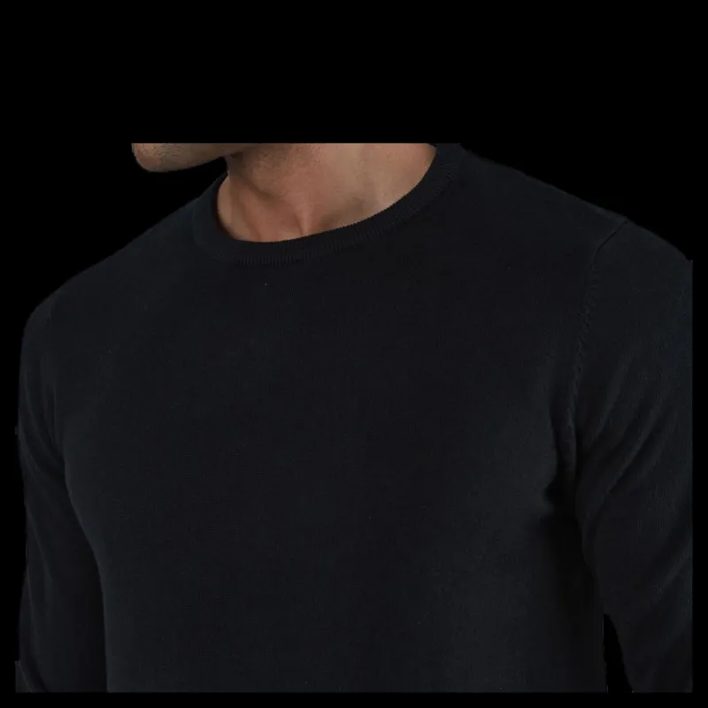 Jack & Jones Basic Knit Crew Neck Black Svart Hot
