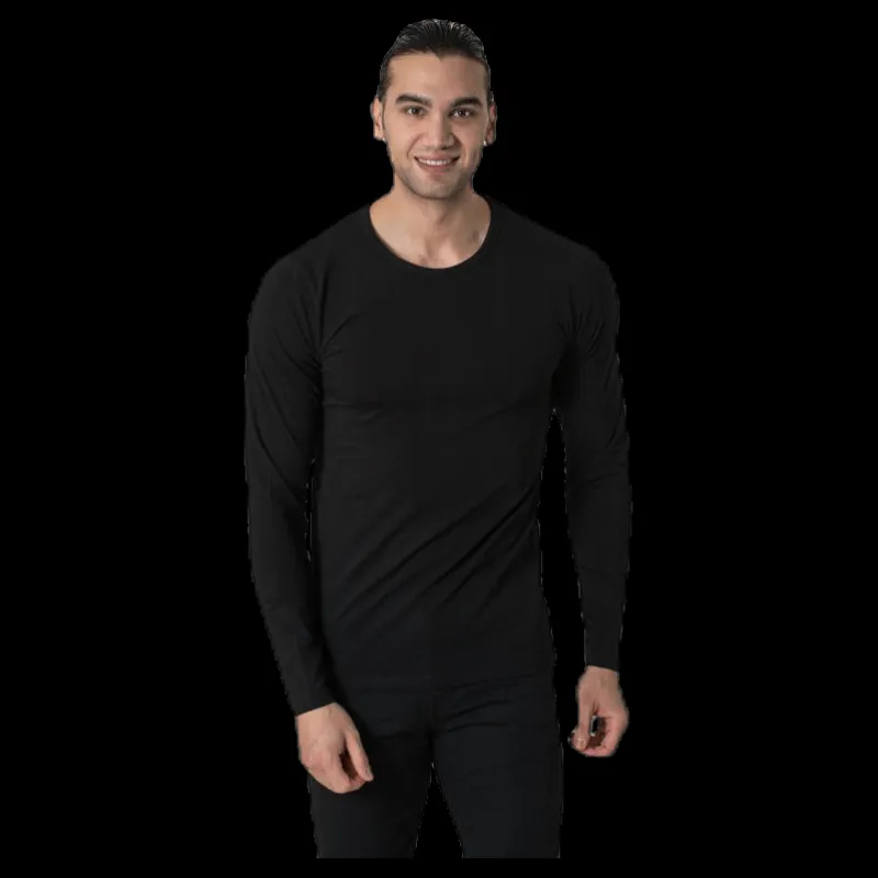 Sale Jack & Jones Basic O-Neck Tee L/S Black Svart