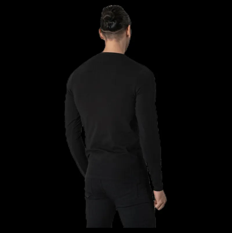 Sale Jack & Jones Basic O-Neck Tee L/S Black Svart