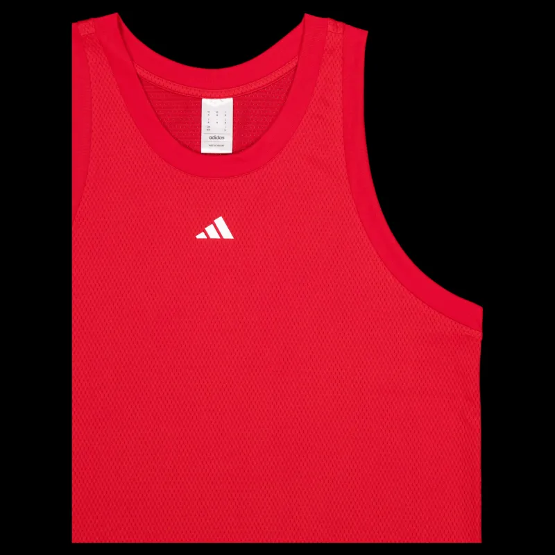 Discount adidas Basketball Legends Tank Top Better Scarlet / White Röd