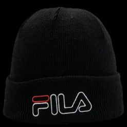 Hot Fila Beanie Leniar Outline Logo Black Svart