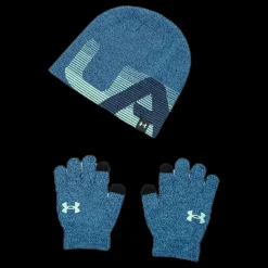 Under Armour Beanie/Glove Combo Junior Blue Blå Hot