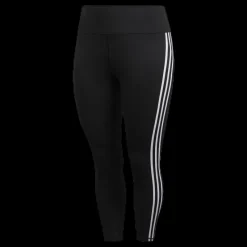 Online adidas Believe This 2.0 3 Stripe 7/8 Tight Plus Size Black / White Svart