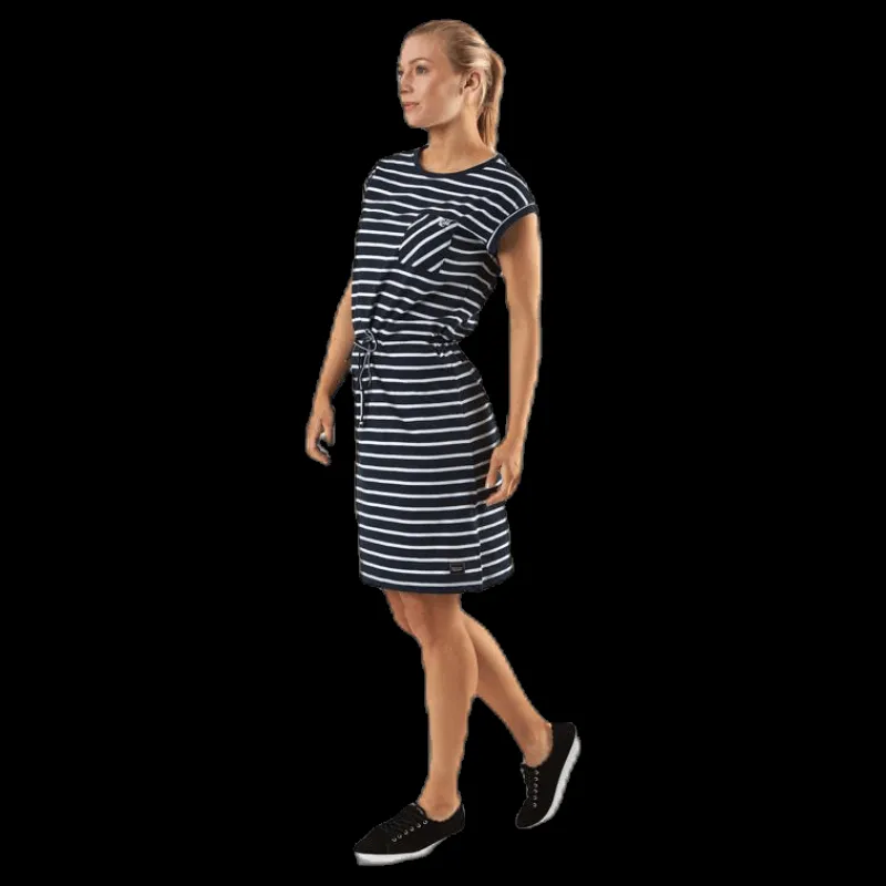 Marine Bellevue Dress Blue/White Blå och Vit New