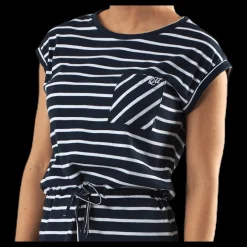 Marine Bellevue Dress Blue/White Blå och Vit New