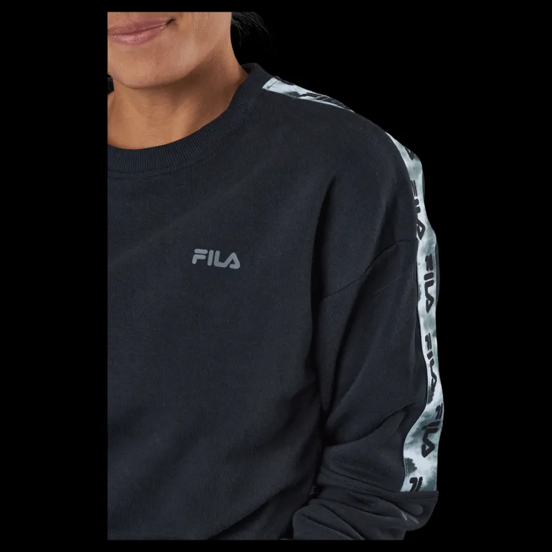 Fila Bettens Cropped Crew Sweat 80001- Moonless Night Svart Online