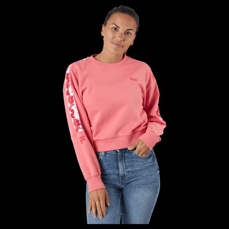 Outlet Fila Bettens Cropped Crew Sweat 40021 - Tea Rose Rosa