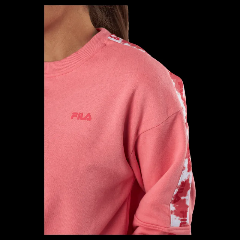 Outlet Fila Bettens Cropped Crew Sweat 40021 - Tea Rose Rosa