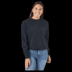 Outlet Fila Bevaix Cropped Crew Sweat 80001 - Moonless Night Svart