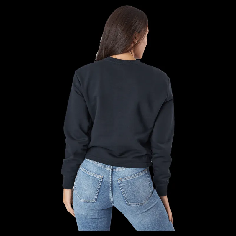 Outlet Fila Bevaix Cropped Crew Sweat 80001 - Moonless Night Svart