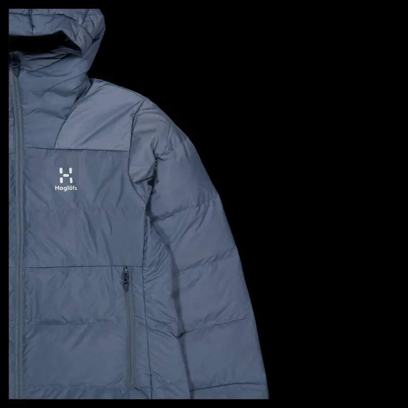 Haglöfs Bield Down Hood W Steel Blue Blå Discount