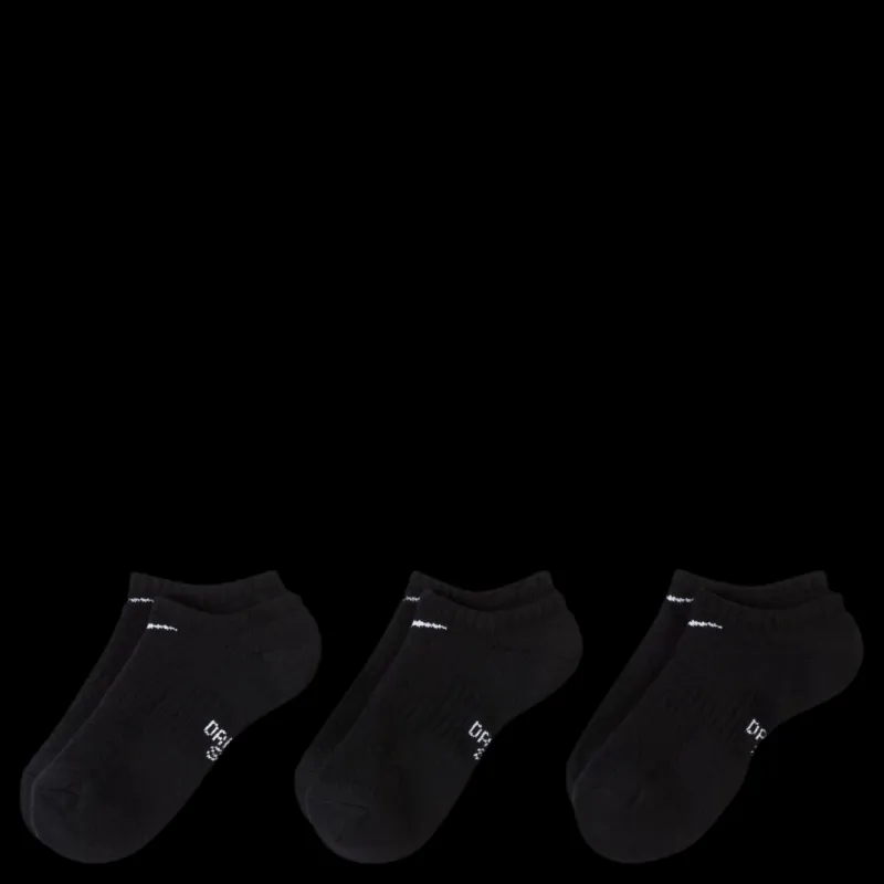 Best Nike Big Kids Socks (3pairs) Black/white Svart