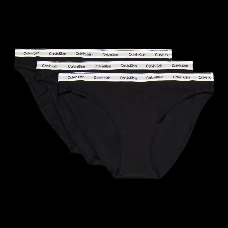 Calvin Klein Bikini 3pk Black Svart Clearance