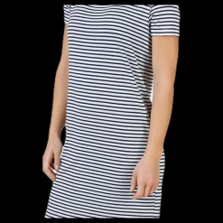 Pieces Billo Ss Dress Blue/White Blå och Vit Clearance