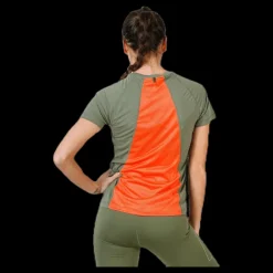 Hot Newline Black Feather Tee Green Grön