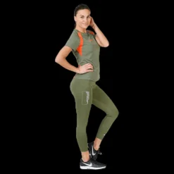 Hot Newline Black Feather Tee Green Grön