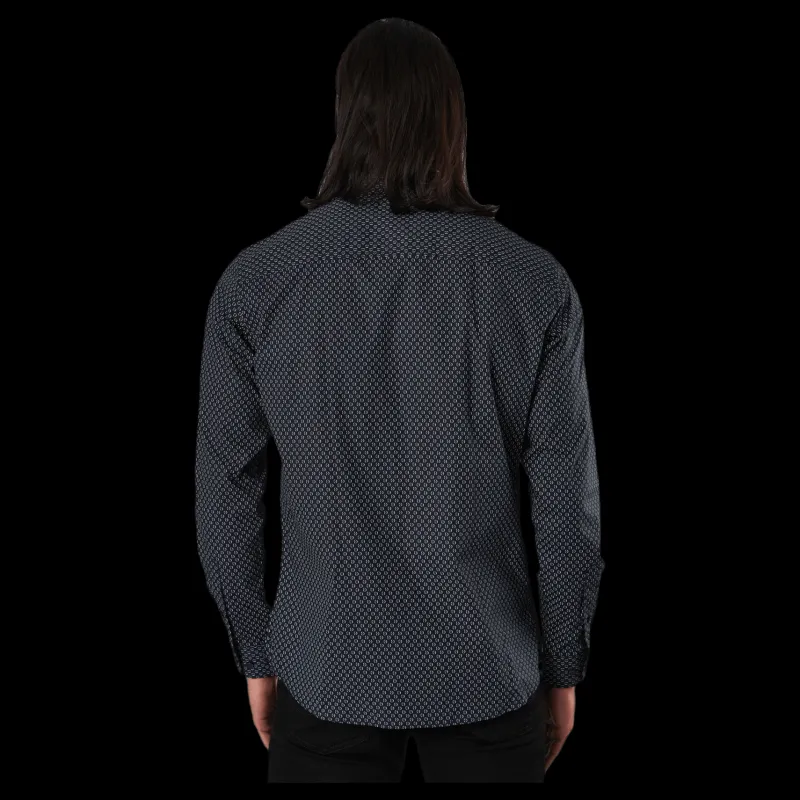 New Jack & Jones Blackpool Stretch Shirt L/s Mecca Orange Svart