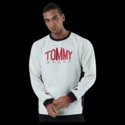 Tommy Hilfiger Sport Blocked Fleece Logo Crew White Vit Online