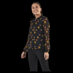 Sale Pieces Blume Ls Shirt Black Svart