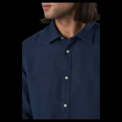 Clearance Jack & Jones Bluplain Linen Shirt L/s Blå