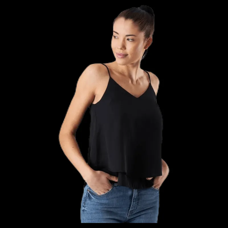 Pieces Bodil Slip Top Black Svart