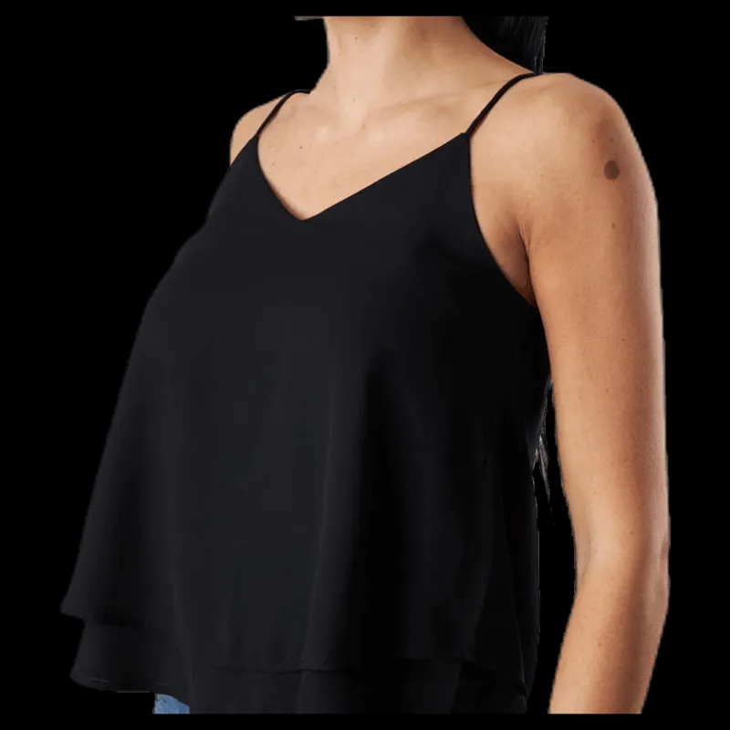 Pieces Bodil Slip Top Black Svart